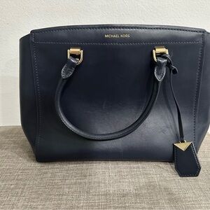 Michael Kors Black Leather Tote Bag
